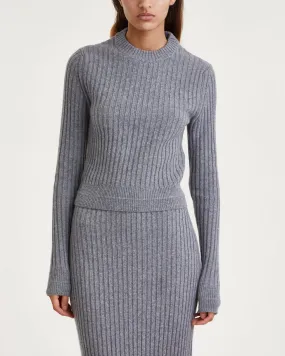 Filippa K   Swater Wool Rib Light grey 